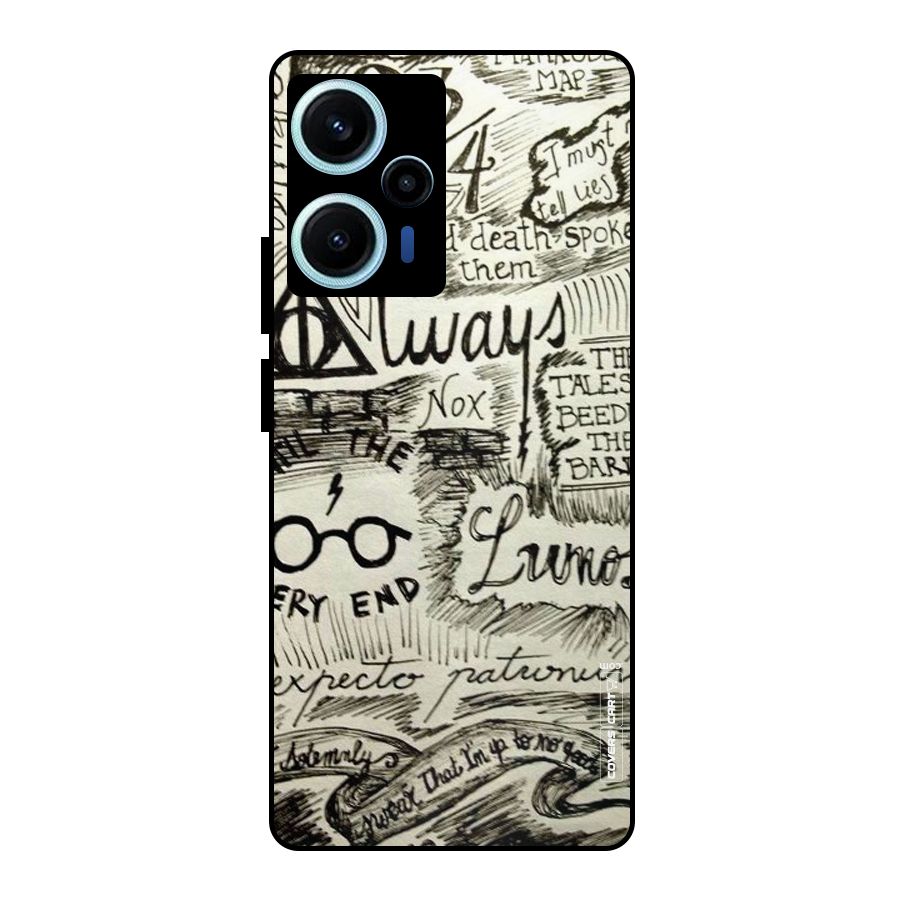 Doodle Art Metal Back Case for Poco F5
