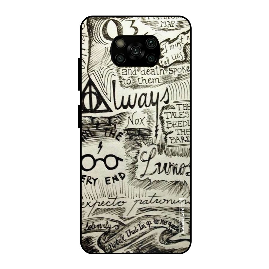 Doodle Art Metal Back Case for Poco X3