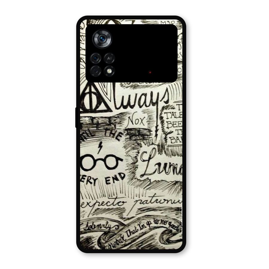 Doodle Art Metal Back Case for Poco X4 Pro 5G