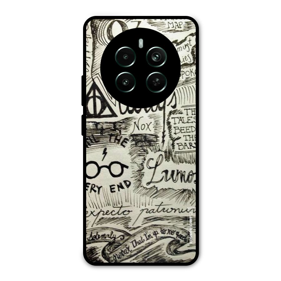 Doodle Art Metal Back Case for Realme 12 Pro Plus