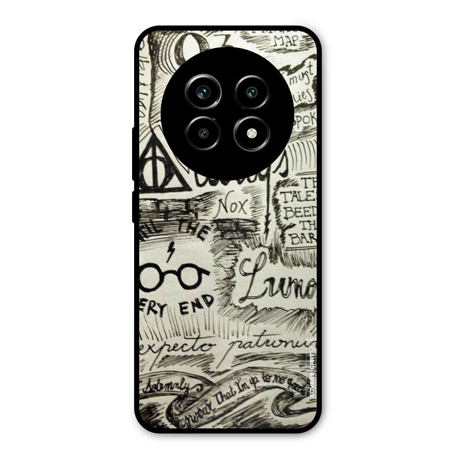 Doodle Art Metal Back Case for Realme 13 Pro