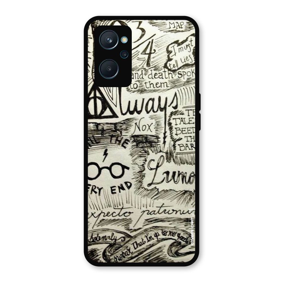 Doodle Art Metal Back Case for Realme 9i