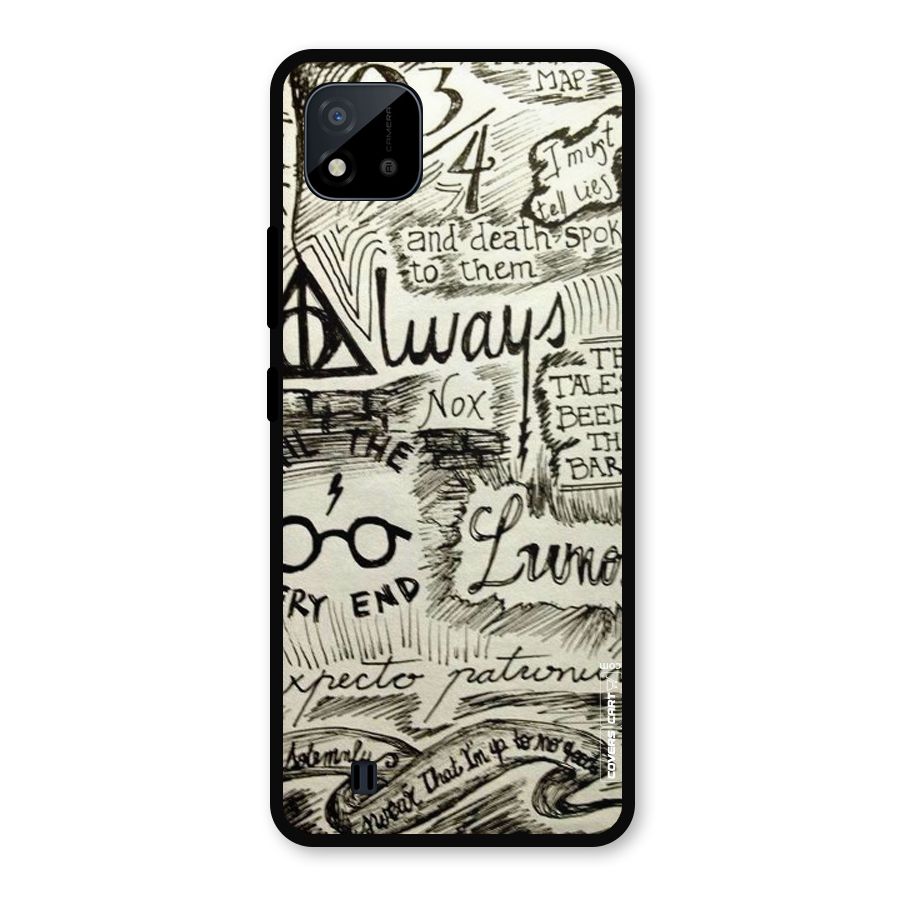Doodle Art Metal Back Case for Realme C11 2021