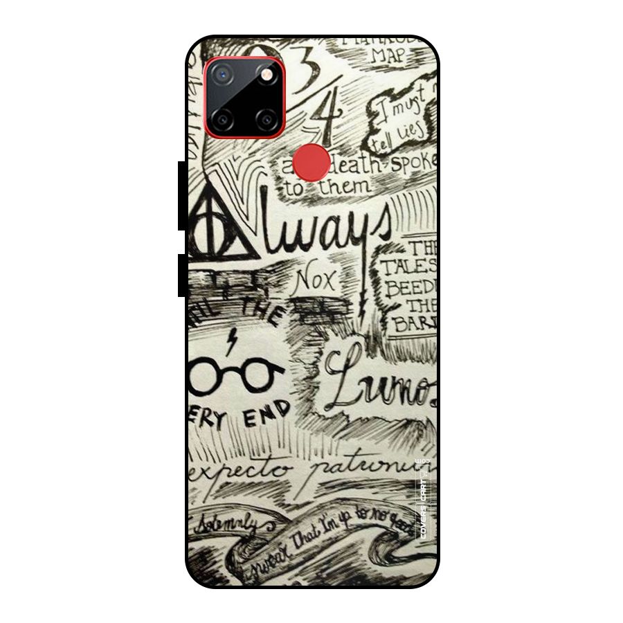 Doodle Art Metal Back Case for Realme C12