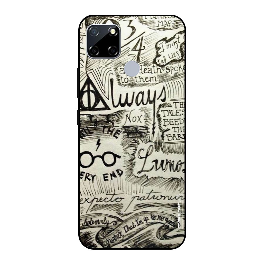 Doodle Art Metal Back Case for Realme Narzo 20
