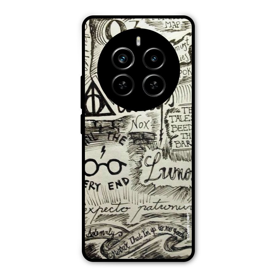 Doodle Art Metal Back Case for Realme P1 Pro