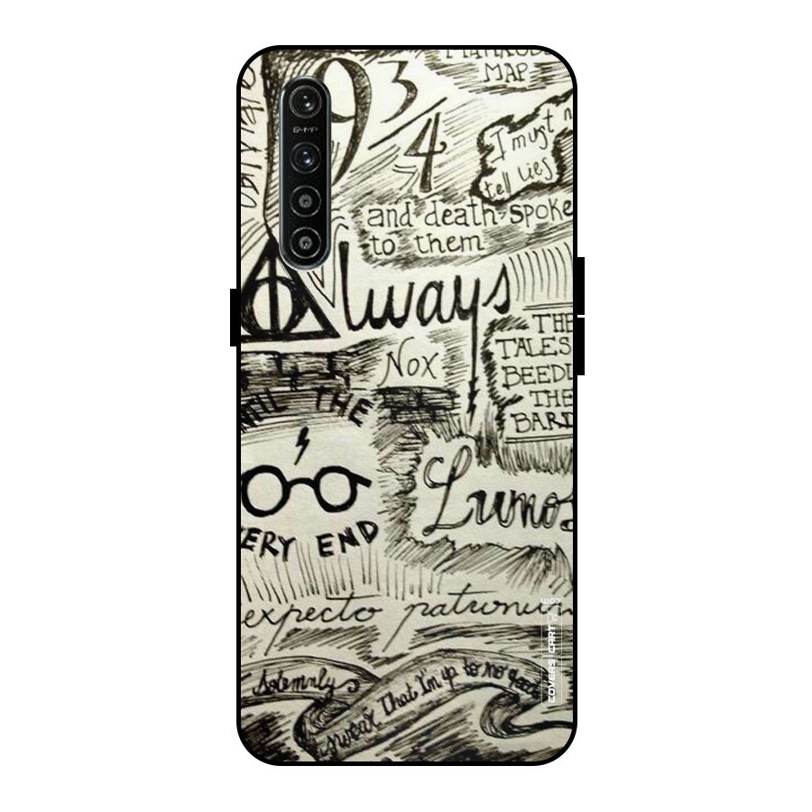 Doodle Art Metal Back Case for Realme XT