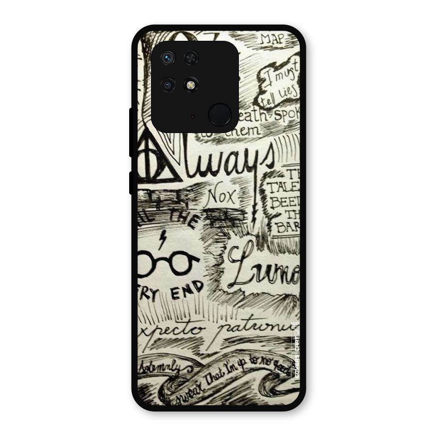 Doodle Art Metal Back Case for Redmi 10