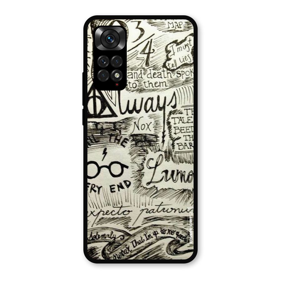 Doodle Art Metal Back Case for Redmi Note 11s