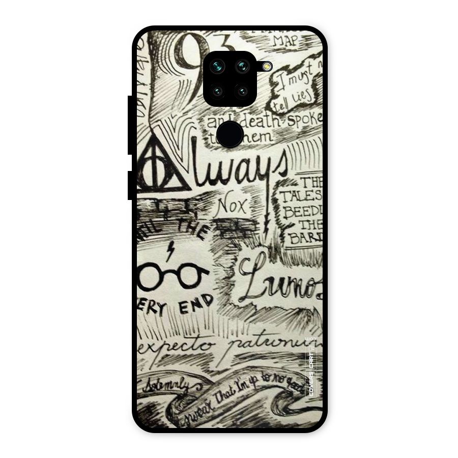 Doodle Art Metal Back Case for Redmi Note 9