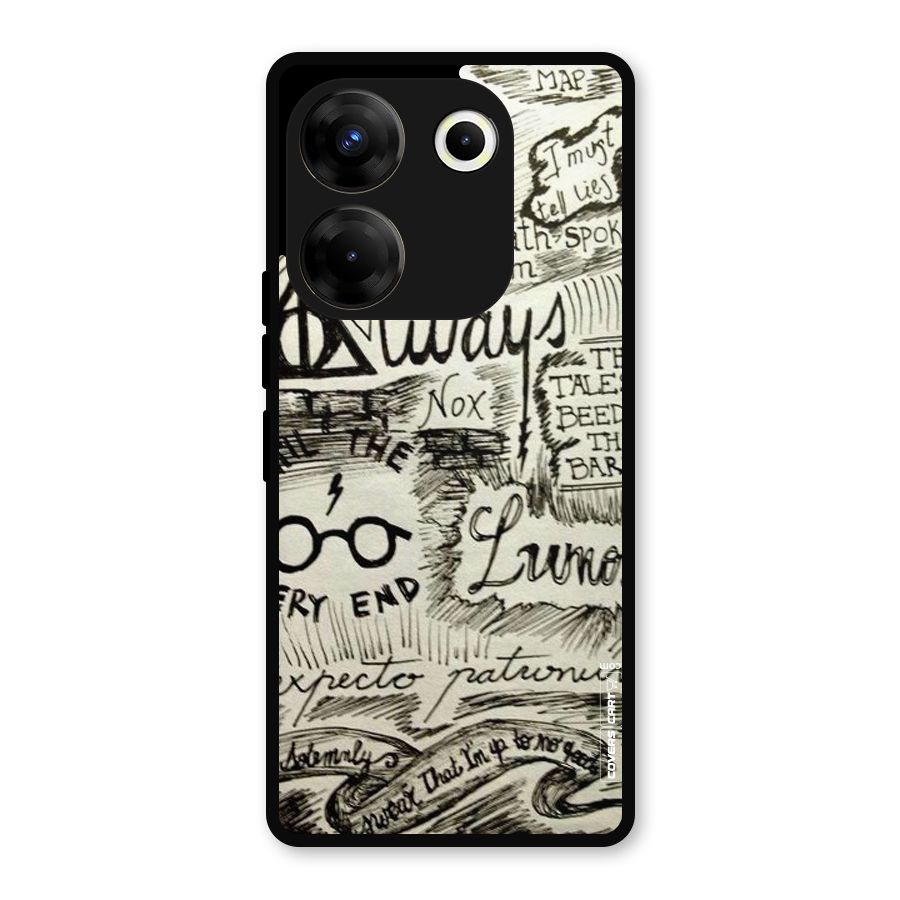 Doodle Art Metal Back Case for Tecno Camon 20