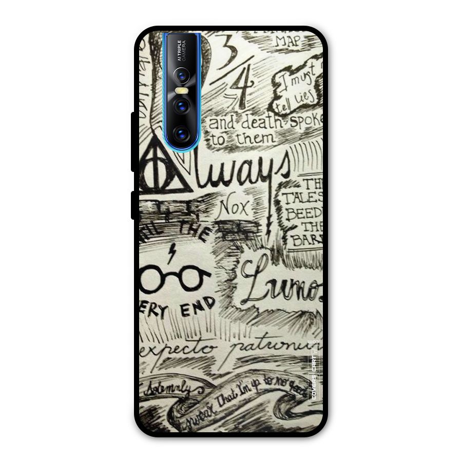Doodle Art Metal Back Case for Vivo V15 Pro