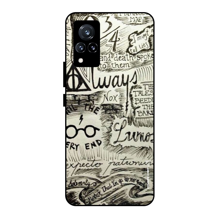 Doodle Art Metal Back Case for Vivo V21 5G