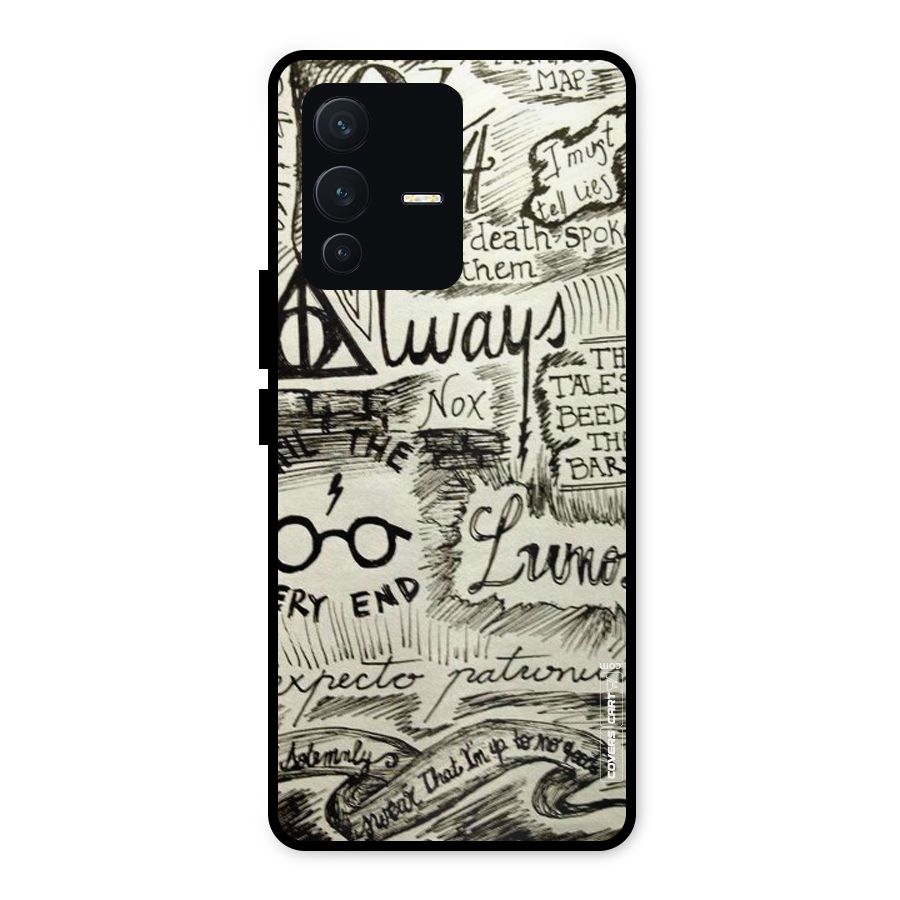 Doodle Art Metal Back Case for Vivo V23 5G