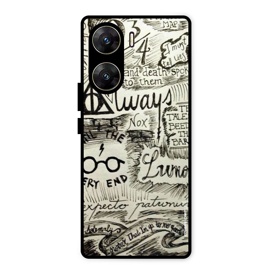 Doodle Art Metal Back Case for Vivo V29e