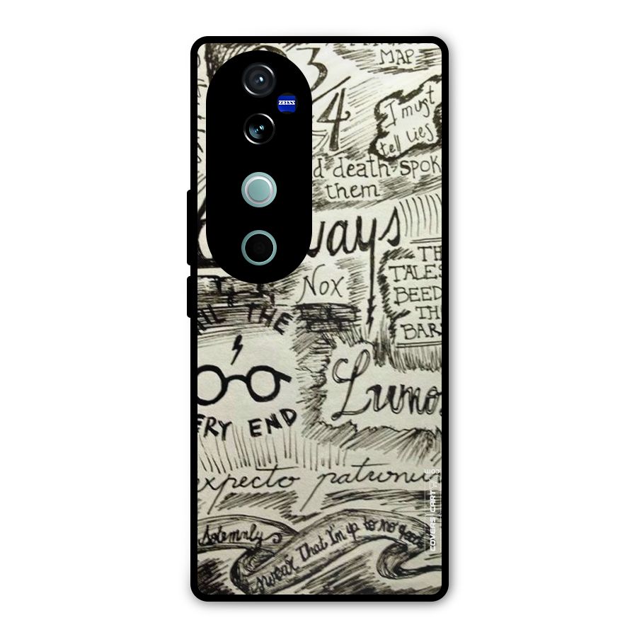 Doodle Art Metal Back Case for Vivo V40