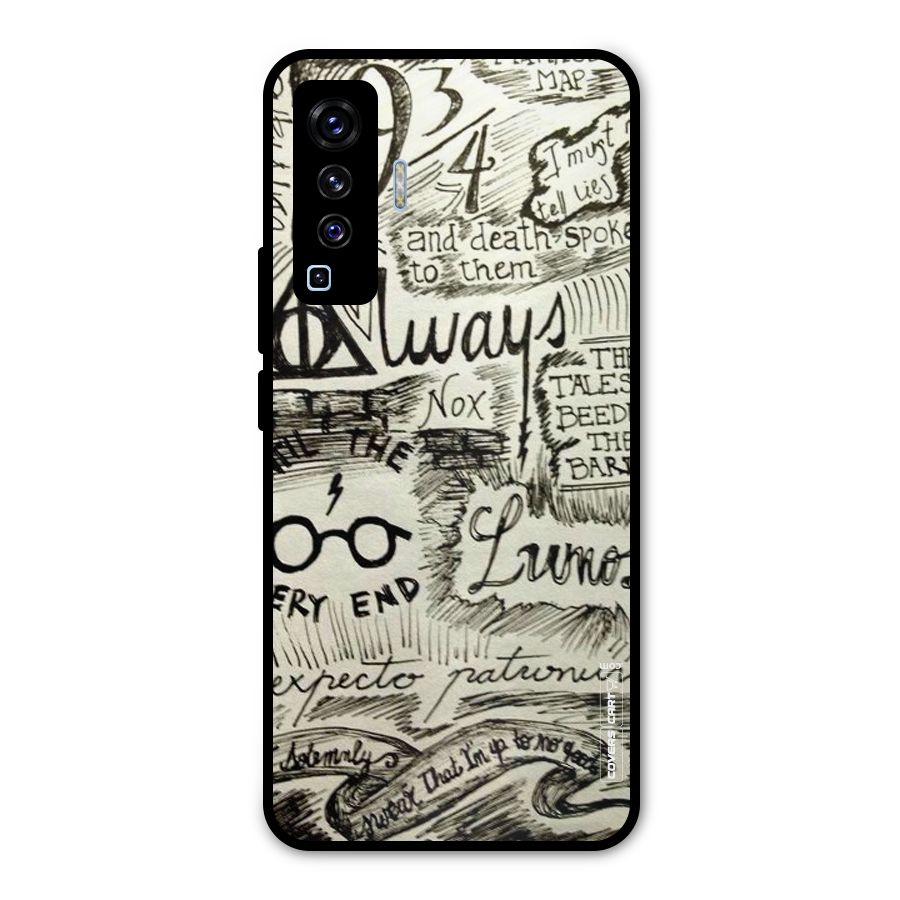 Doodle Art Metal Back Case for Vivo X50