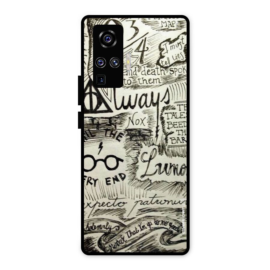 Doodle Art Metal Back Case for Vivo X50 Pro