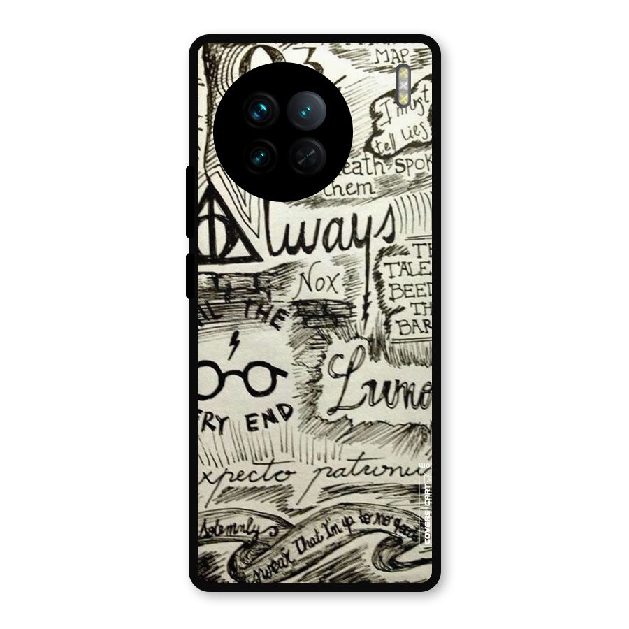 Doodle Art Metal Back Case for Vivo X90