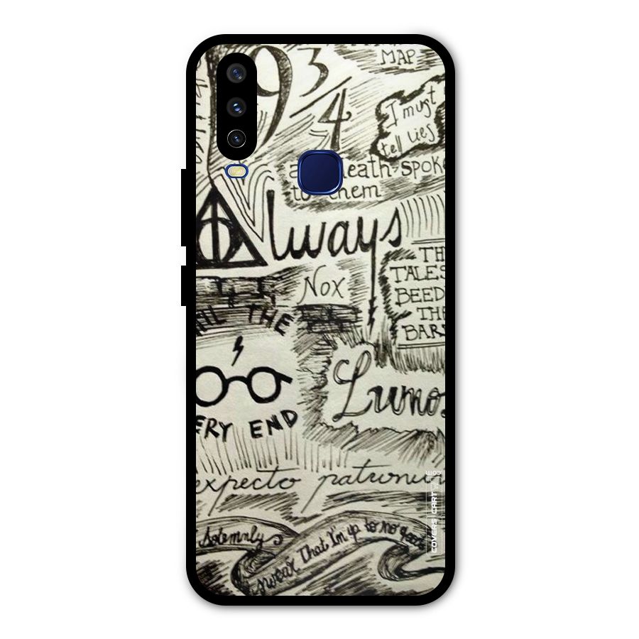 Doodle Art Metal Back Case for Vivo Y15
