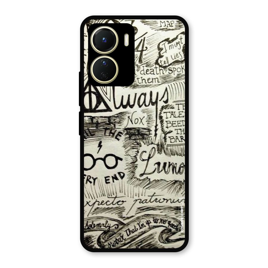 Doodle Art Metal Back Case for Vivo Y16