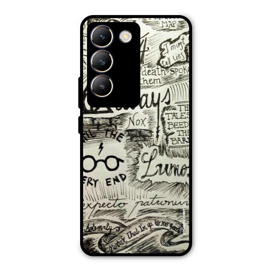 Doodle Art Metal Back Case for Vivo Y200e