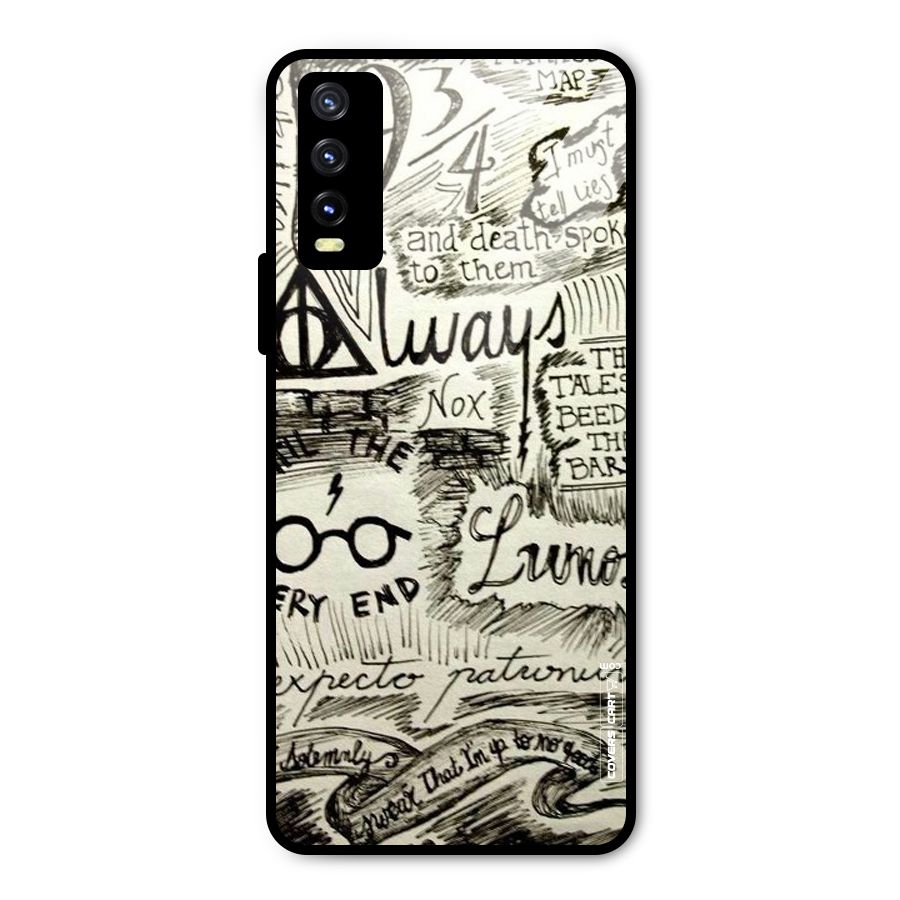 Doodle Art Metal Back Case for Vivo Y20g