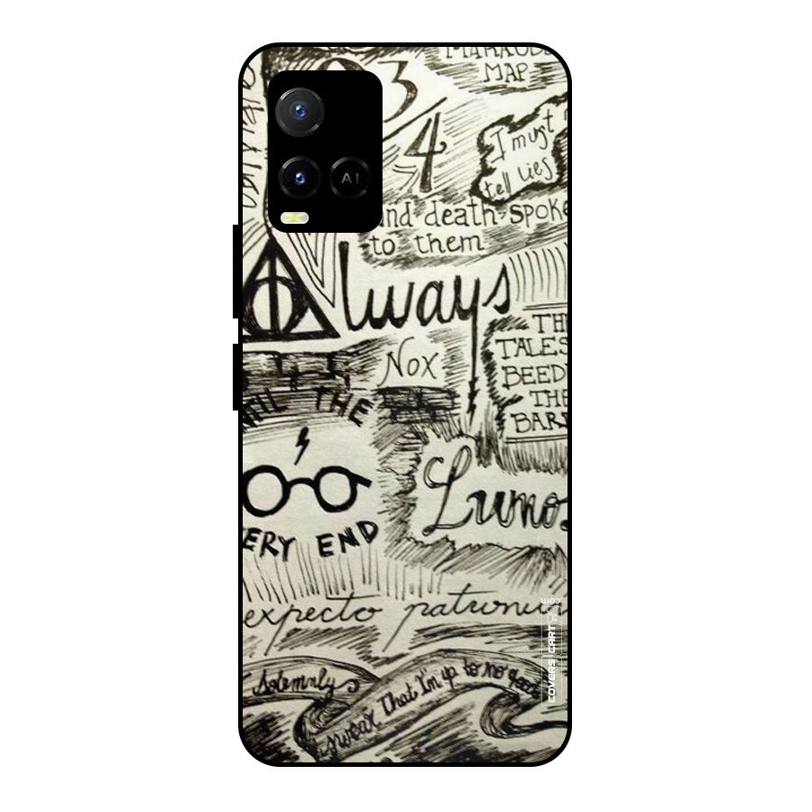 Doodle Art Metal Back Case for Vivo Y21T