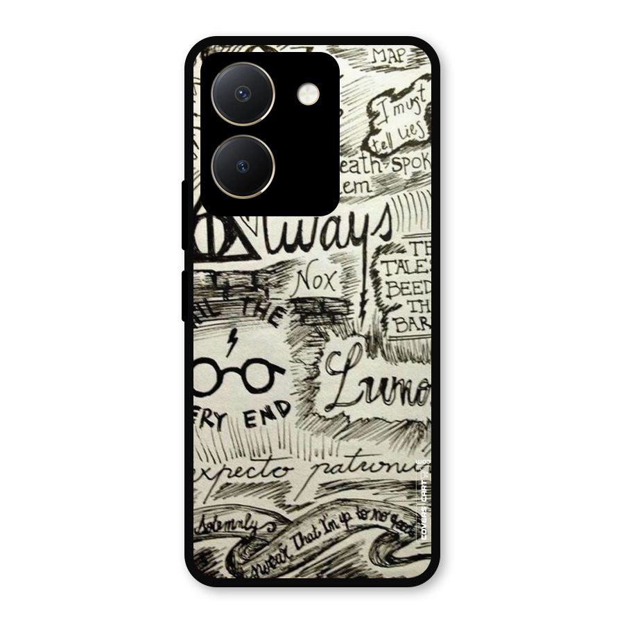 Doodle Art Metal Back Case for Vivo Y36