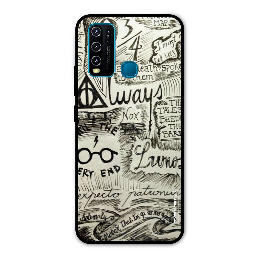 Doodle Art Metal Back Case for Vivo Y50