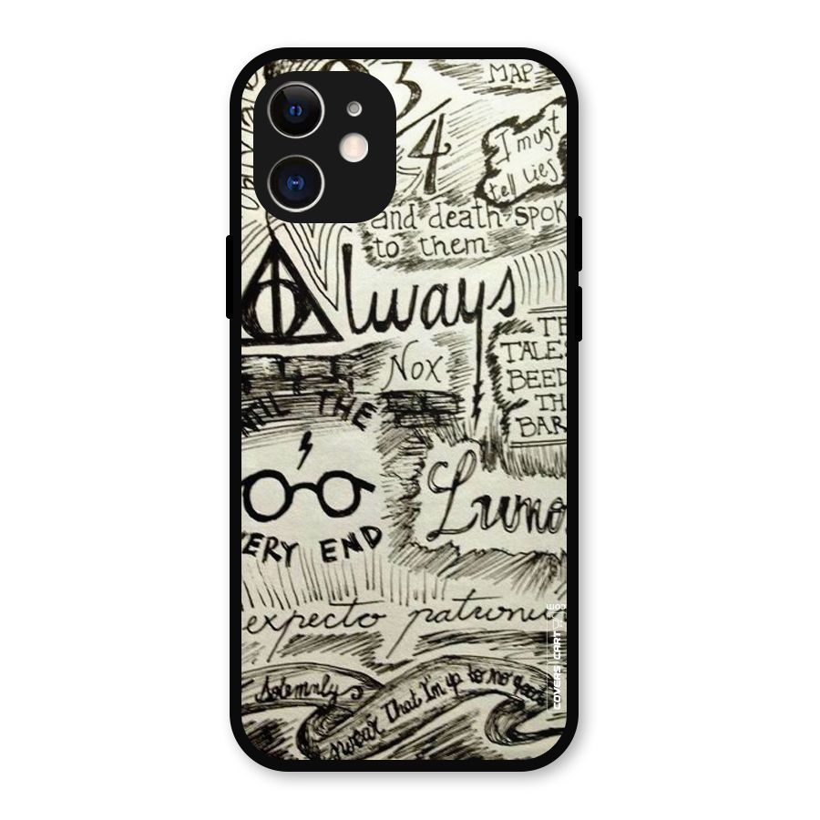 Doodle Art Metal Back Case for iPhone 12