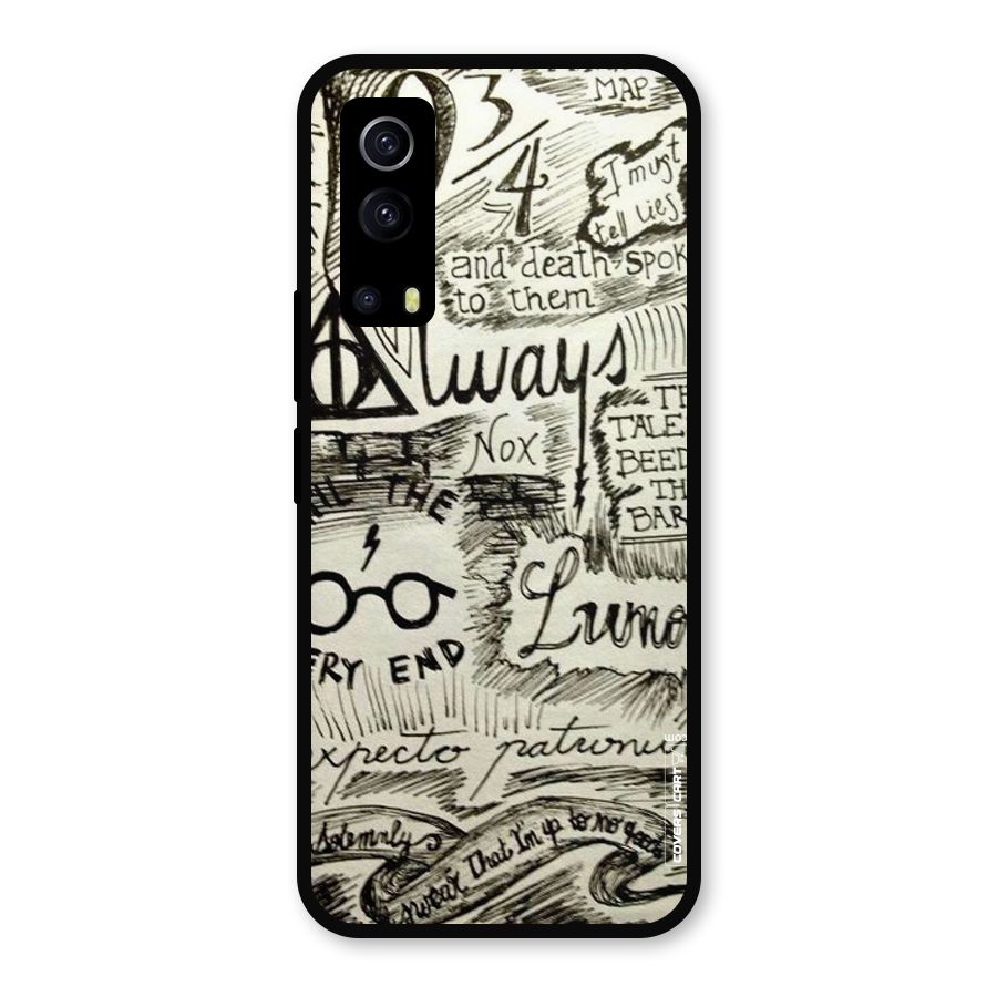 Doodle Art Metal Back Case for iQOO Z3