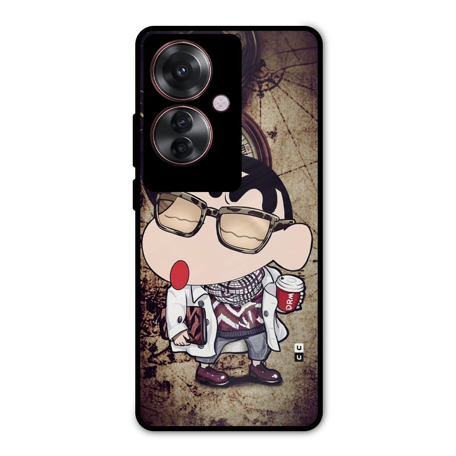 Dope Shinchan Metal Back Case for Oppo F25 Pro