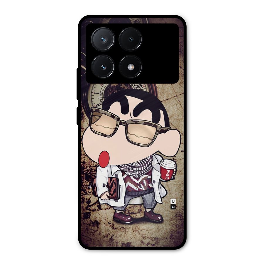 Dope Shinchan Metal Back Case for Poco X6 Pro