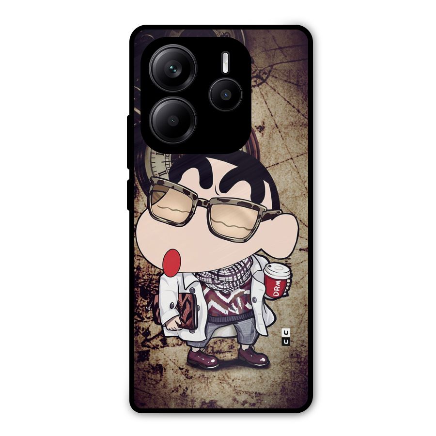 Dope Shinchan Metal Back Case for Redmi Note 14 5G