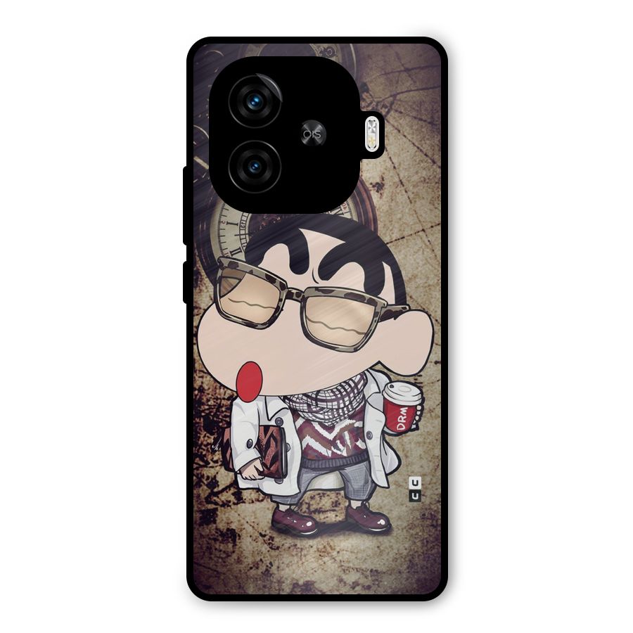 Dope Shinchan Metal Back Case for iQOO Z9 Turbo