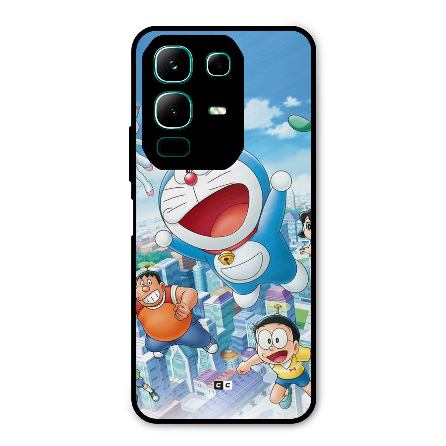 Doremon Flying Metal Back Case for Infinix Note 50x