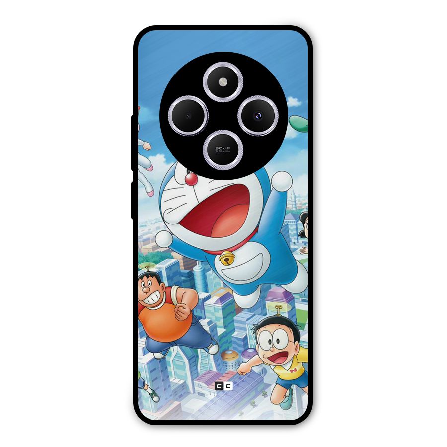 Doremon Flying Metal Back Case for Poco C75 5G