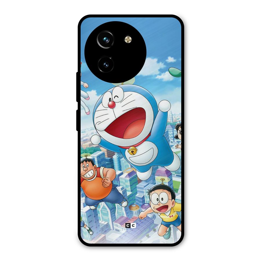 Doremon Flying Metal Back Case for Vivo T3x