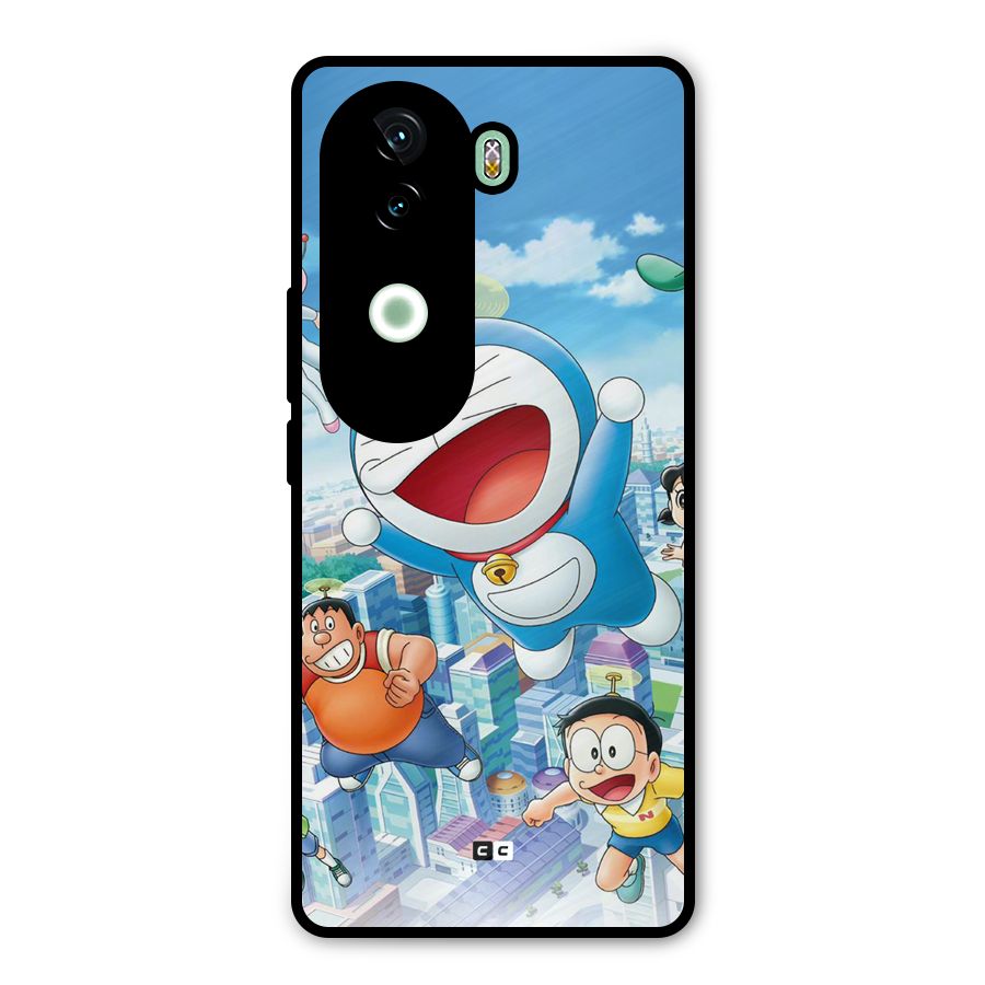 Doremon Flying Metal Back Case for iQOO Z9s