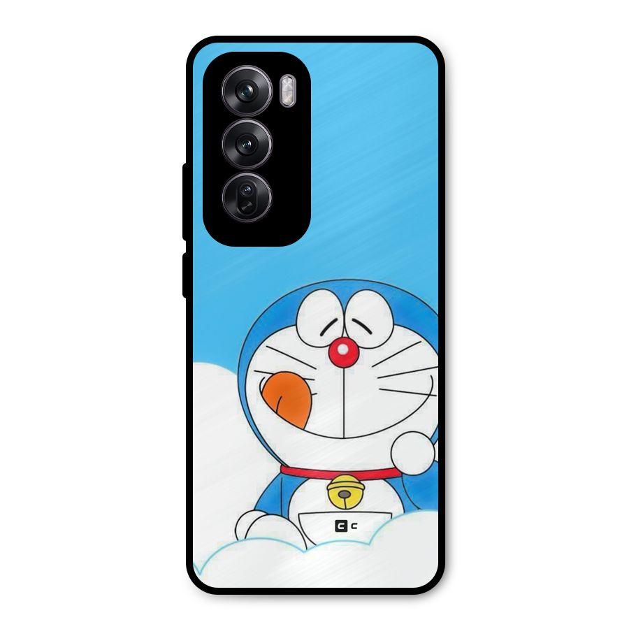 Doremon On Clouds Metal Back Case for Oppo Reno12 Pro