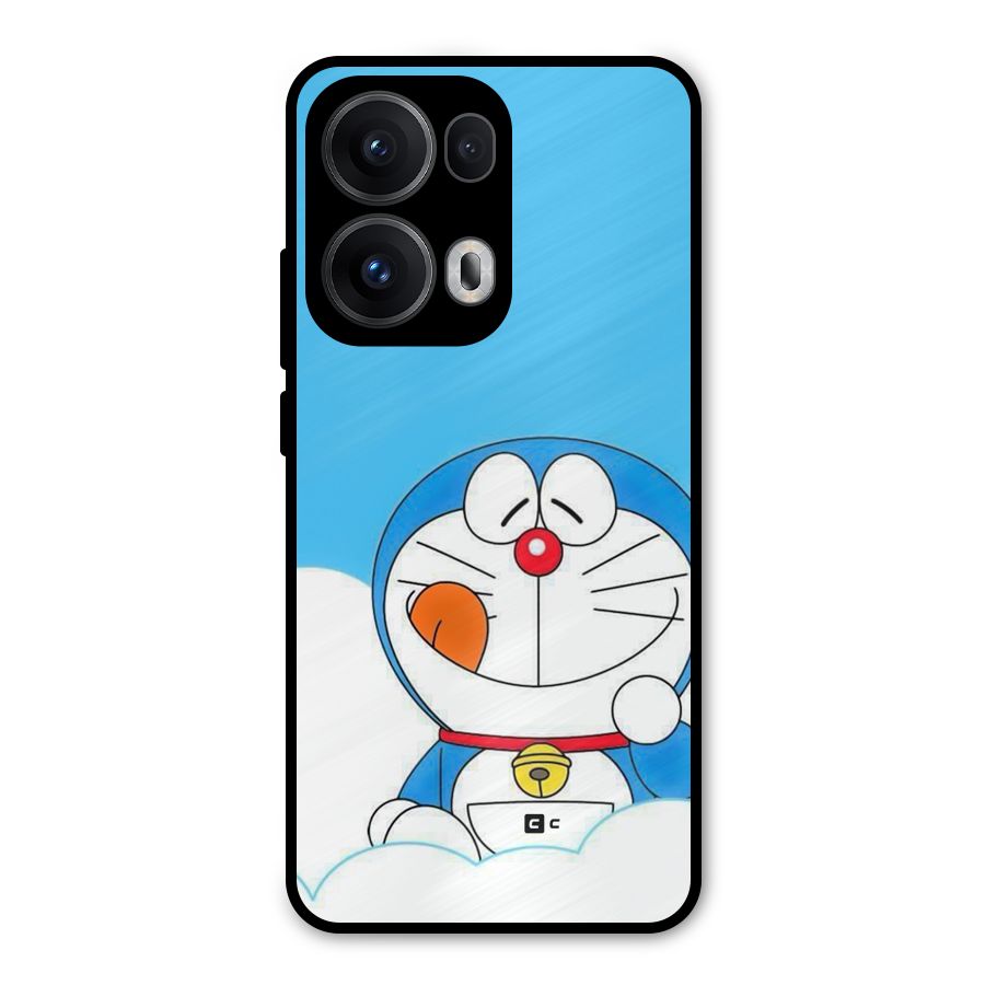 Doremon On Clouds Metal Back Case for Oppo Reno13 Pro