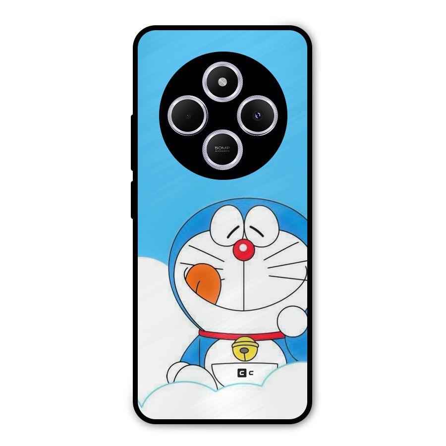 Doremon On Clouds Metal Back Case for Poco C75 5G