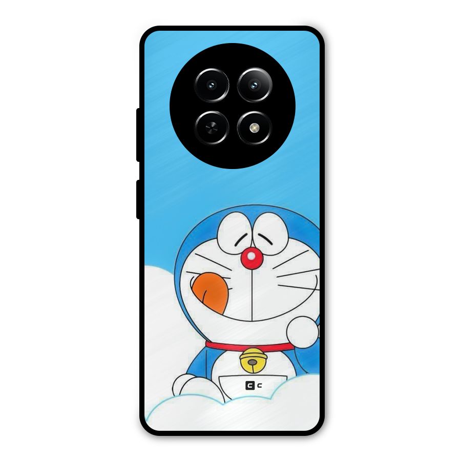 Doremon On Clouds Metal Back Case for Realme 13