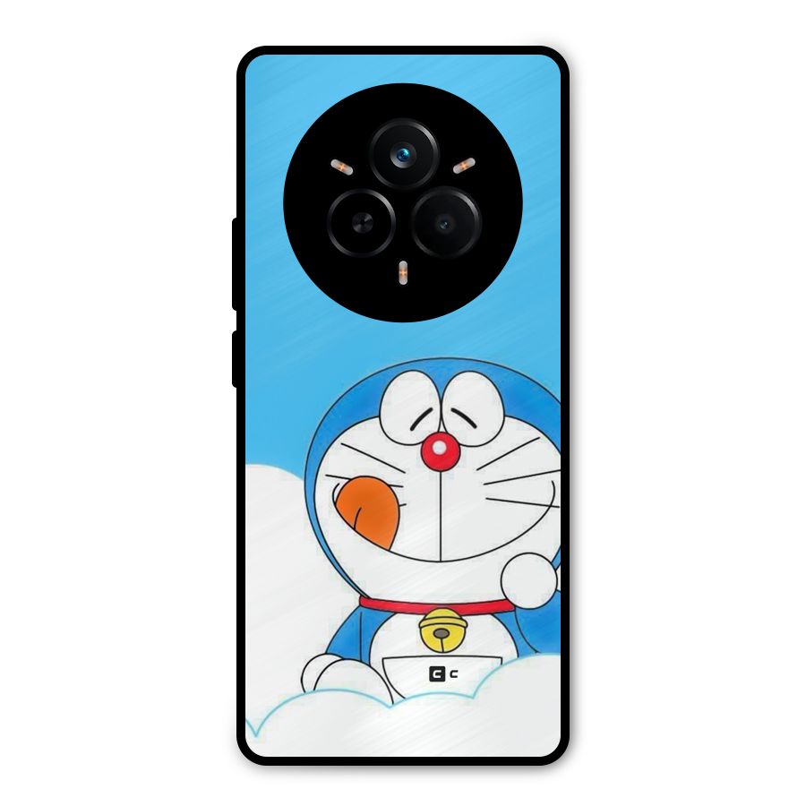 Doremon On Clouds Metal Back Case for Realme 14 Pro