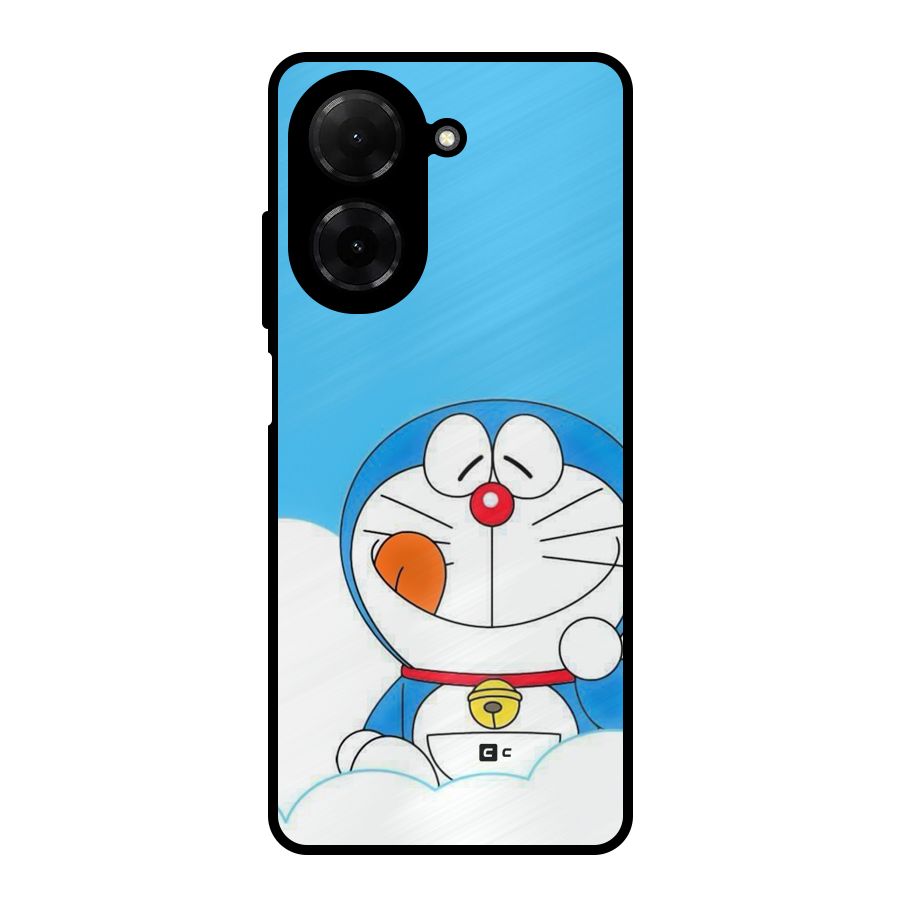 Doremon On Clouds Metal Back Case for Redmi A5 4G