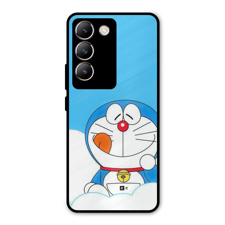 Doremon On Clouds Metal Back Case for Vivo T3 5G