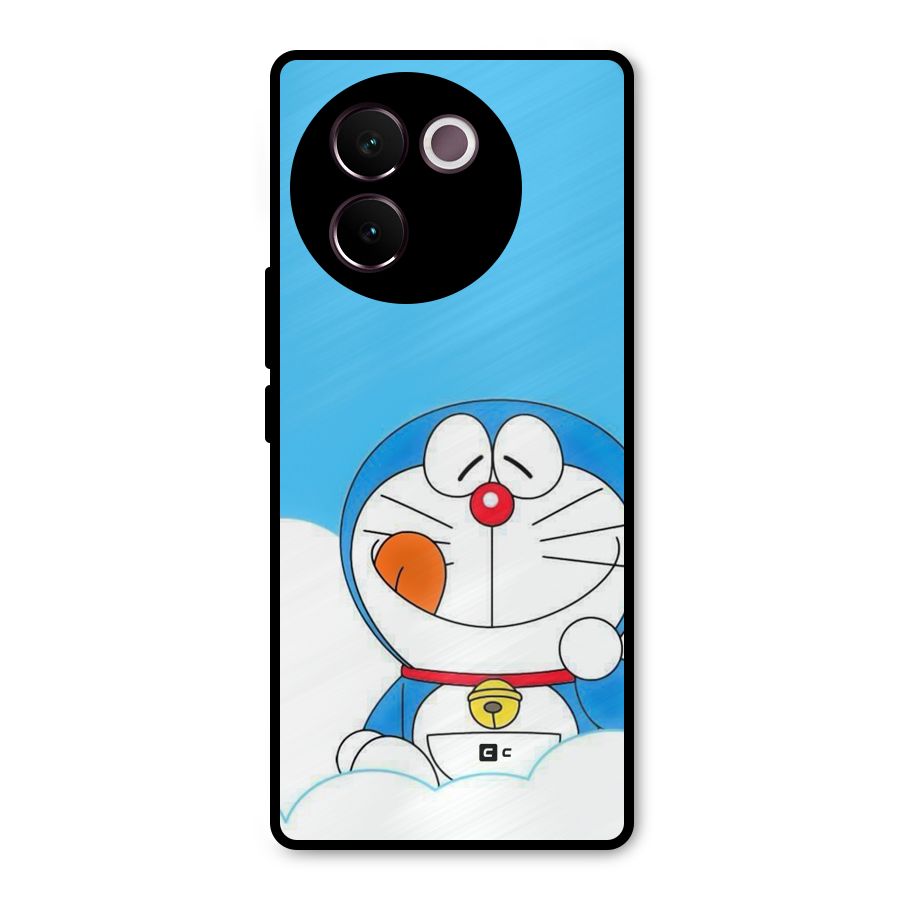 Doremon On Clouds Metal Back Case for Vivo V30e