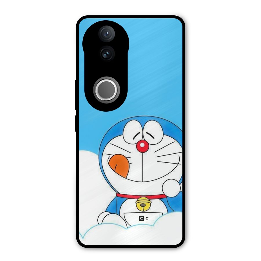 Doremon On Clouds Metal Back Case for Vivo V50