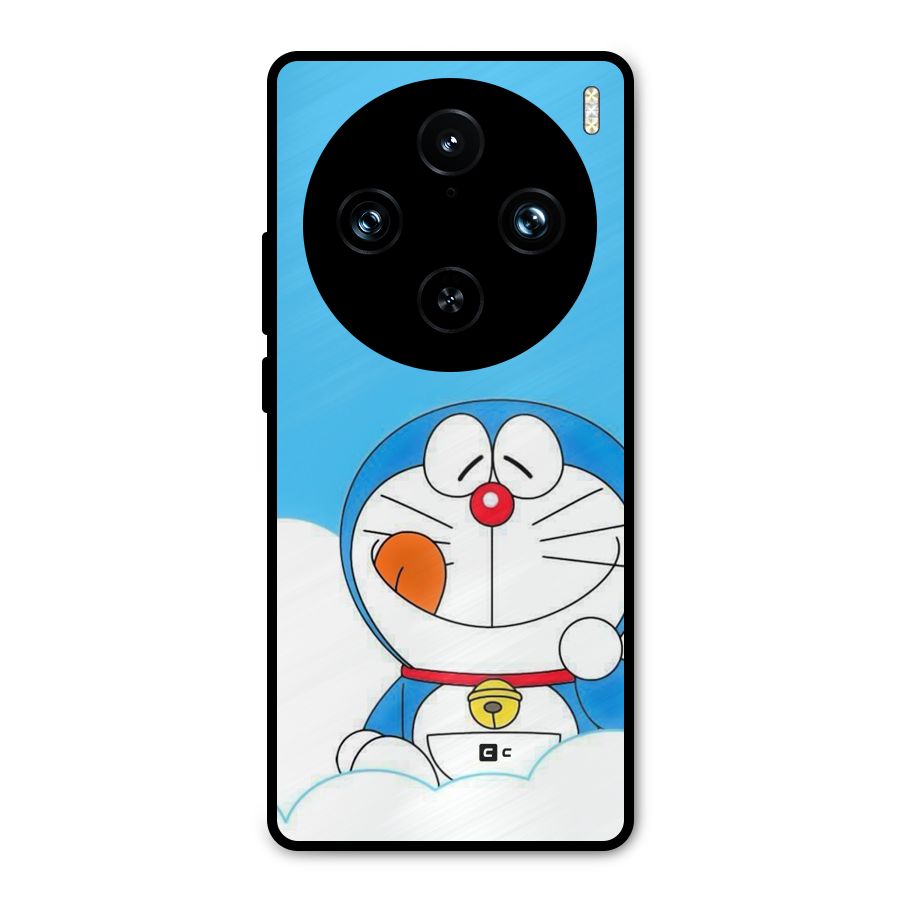 Doremon On Clouds Metal Back Case for Vivo X100 Pro